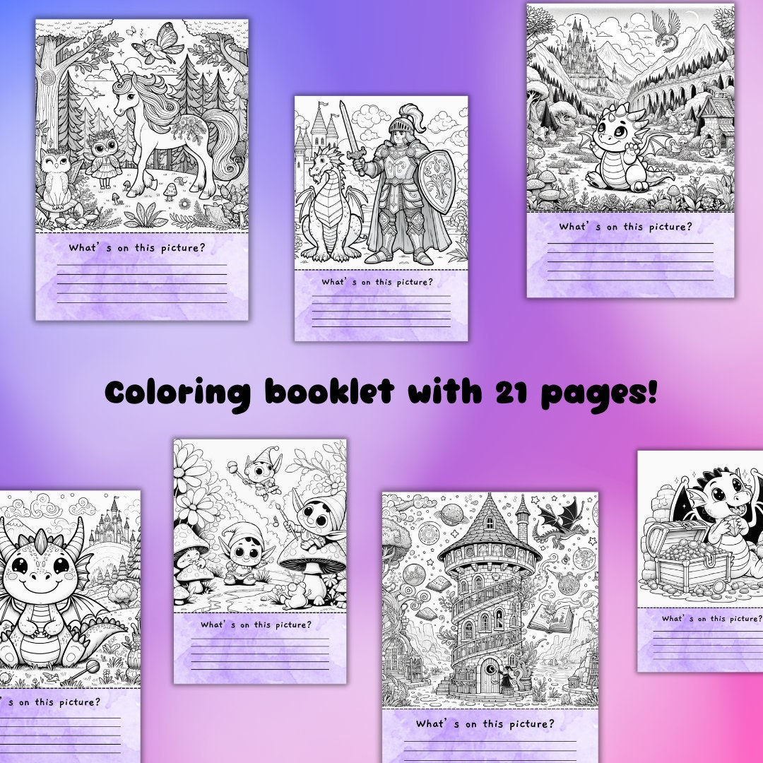 Coloring Booklet - printable tabletop RPG resource preview