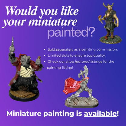 Miniature painting service promotional graphic