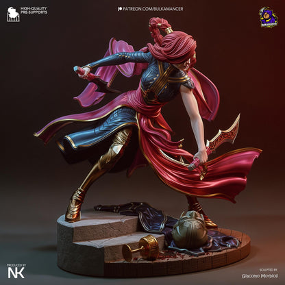Katarina Figure - League of Legends - resin tabletop miniature alternate angle