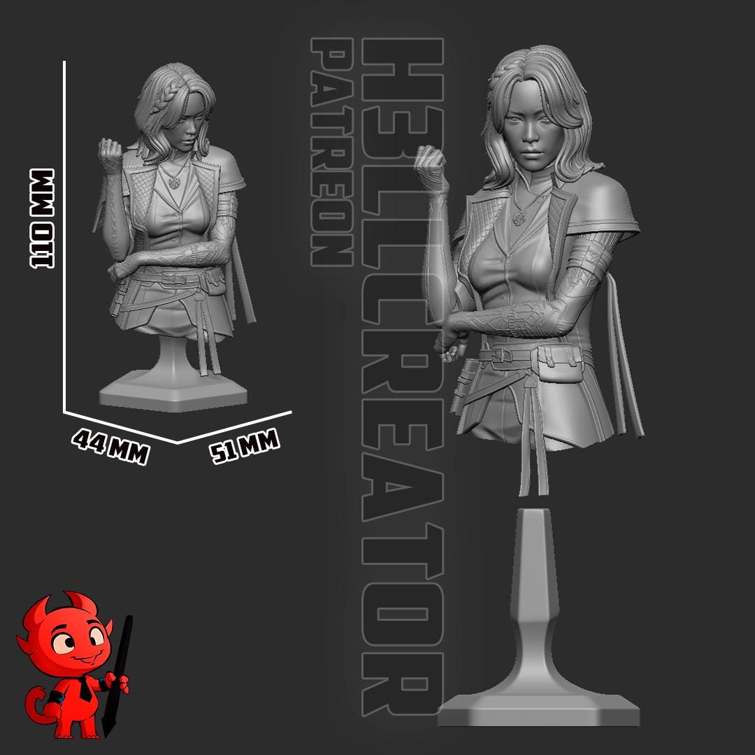 Lune Bust - Clair Obscur: Expedition 33 - resin miniature view 7