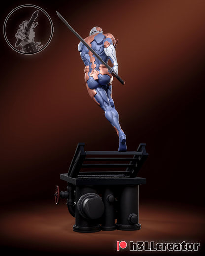 Gray Fox Metal Gear Figure - resin tabletop miniature alternate angle
