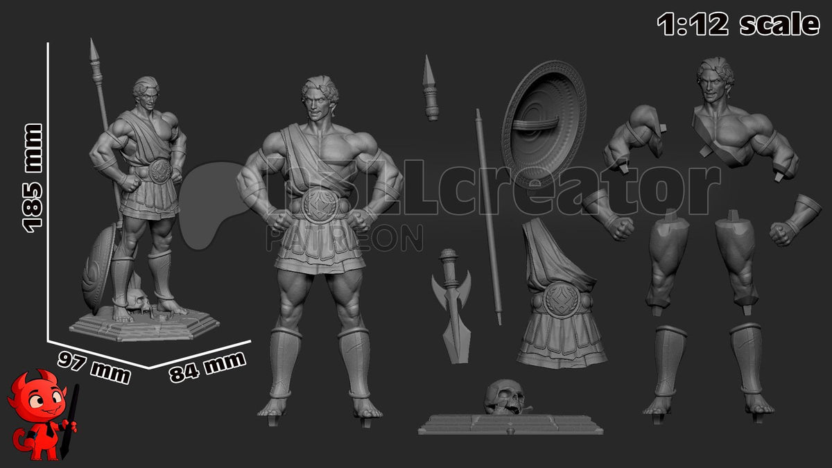 Theseus Figure - Hades - resin miniature view 5
