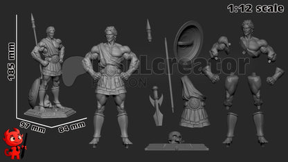Theseus Figure - Hades - resin miniature view 5
