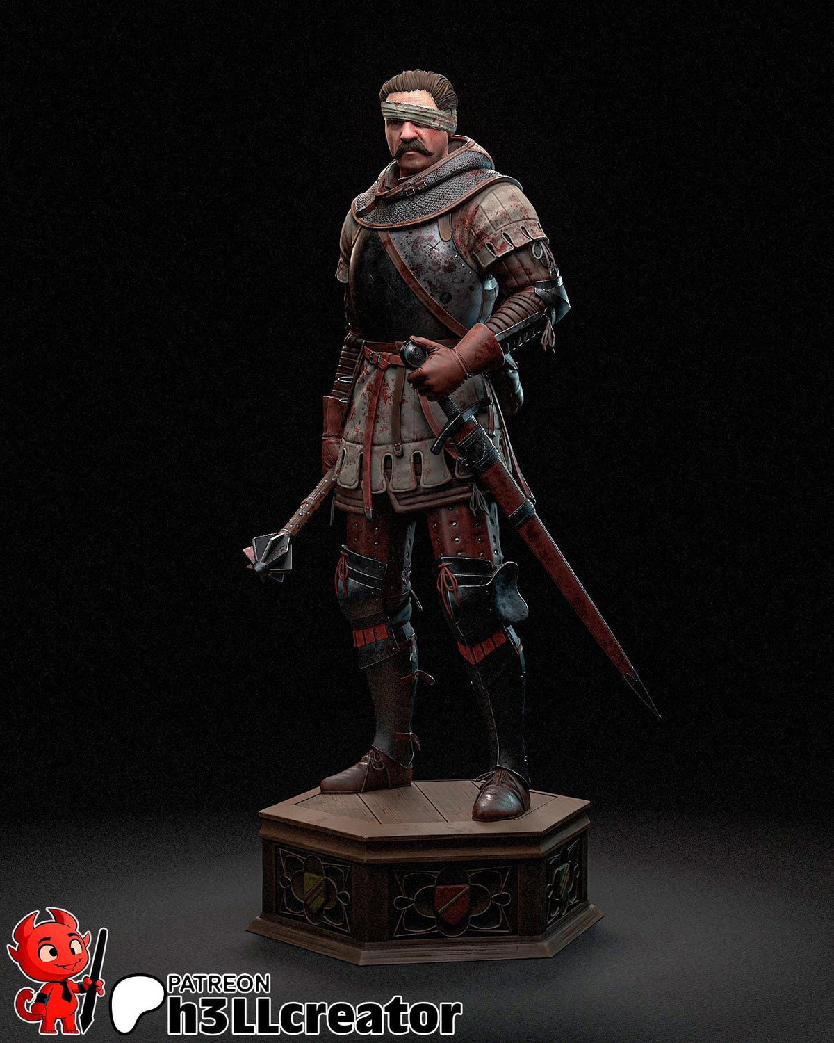 Jan Zizka Figure - Kingdom Come: Deliverance 2 - resin tabletop miniature front view