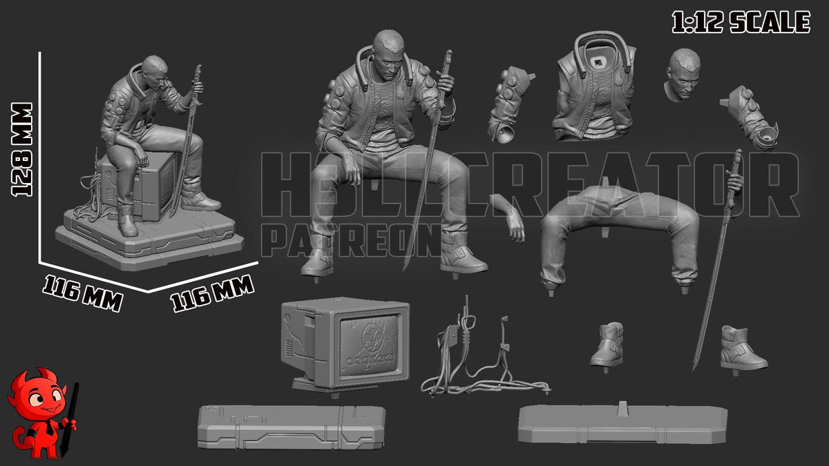 Male V Figure - Cyberpunk 2077 - resin miniature view 8
