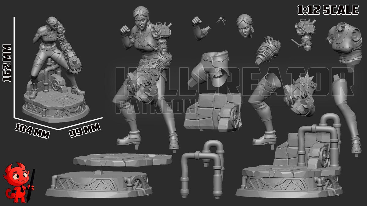 Sevika Figure - Arcane - resin miniature view 8