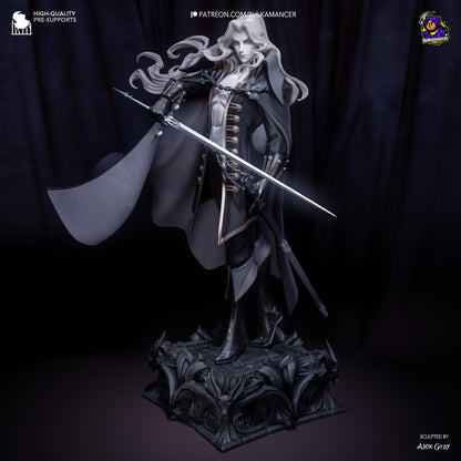 Alucard Castlevania Figure - 3D printed miniature detail view