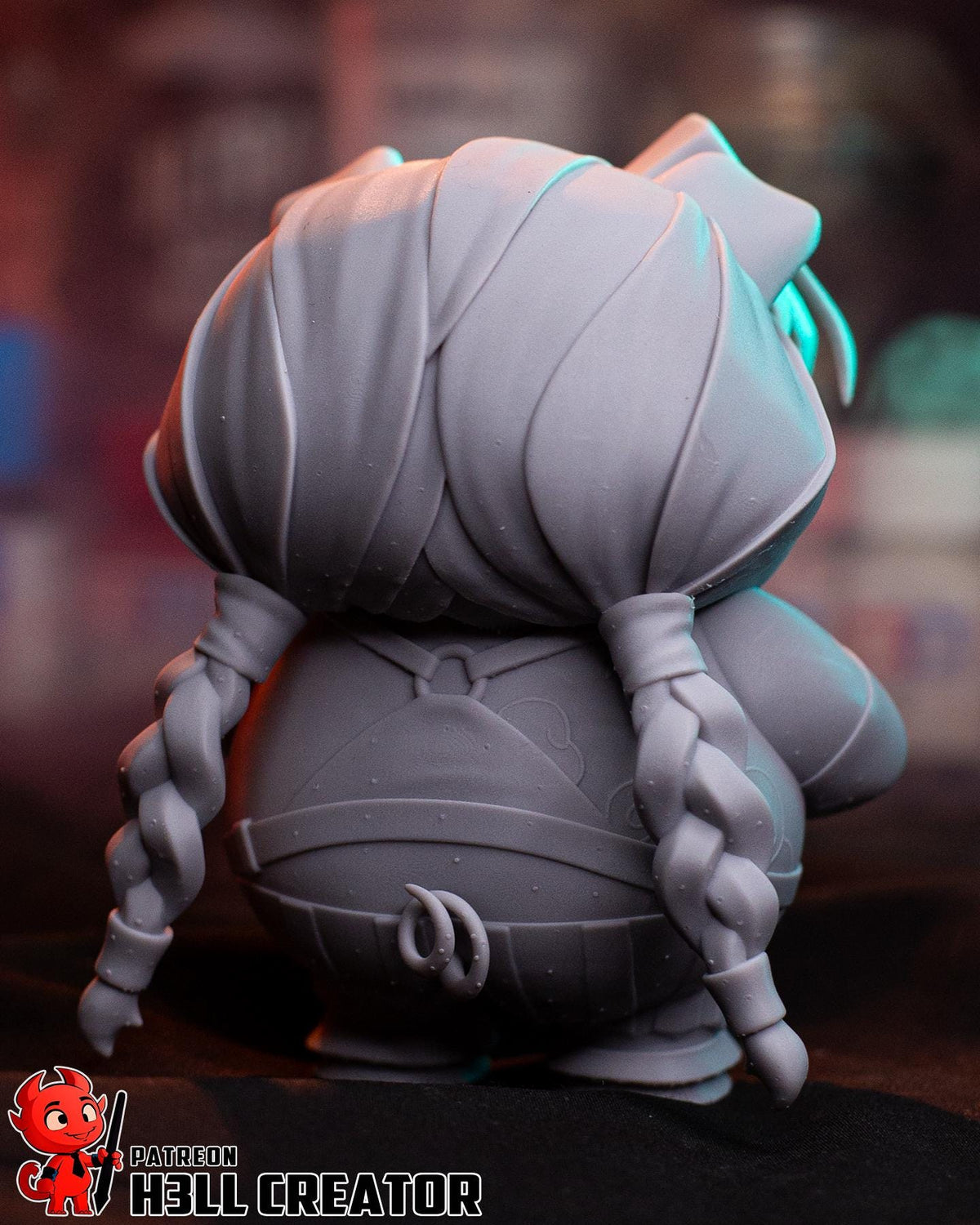 Jinx Powder Chibi Figure - League of Legends - 3D printed miniature detail view