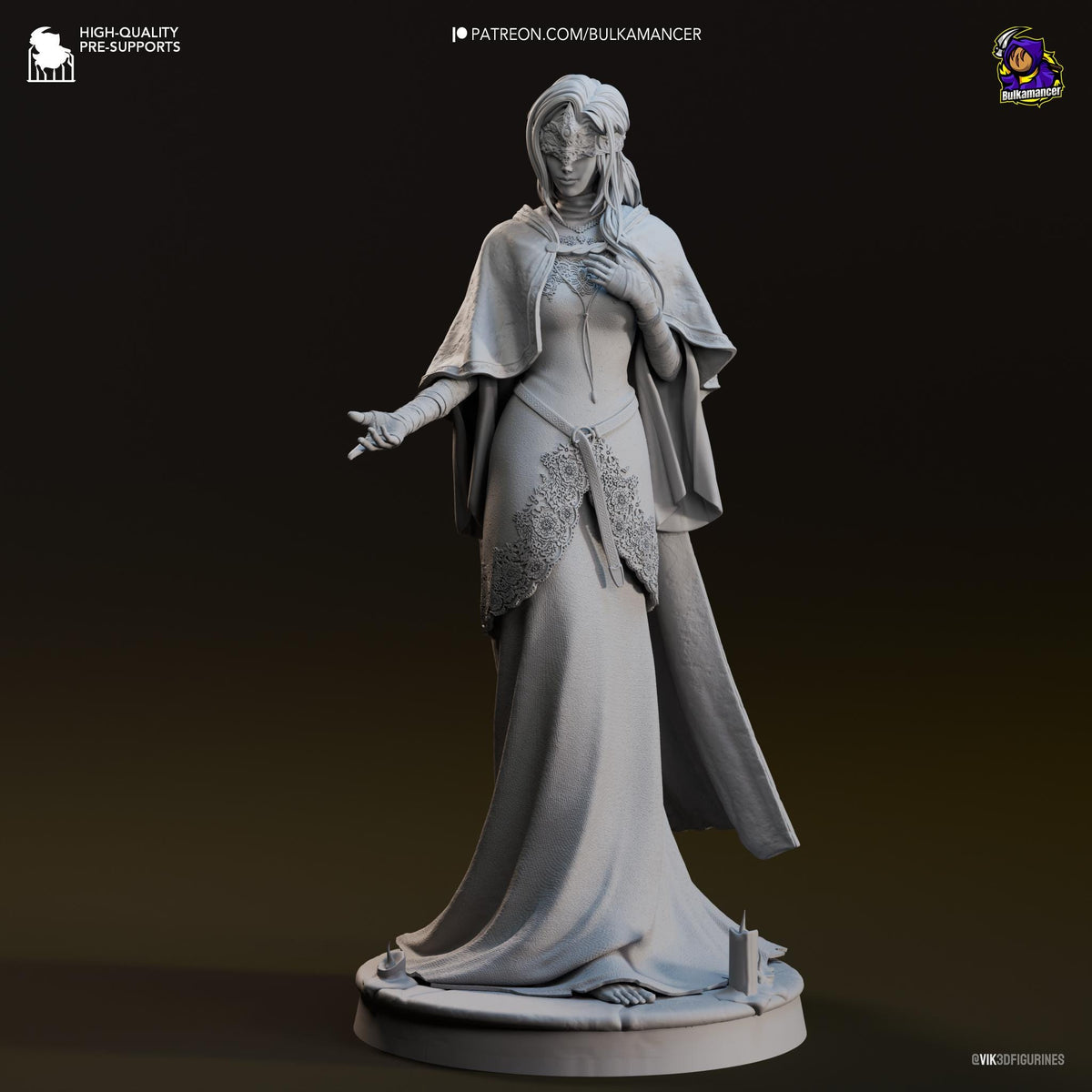 Fire Keeper Figure - Dark Souls 3 - paintable tabletop miniature product view