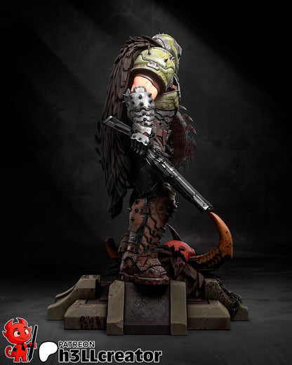 Doomguy Figure - paintable tabletop miniature product view