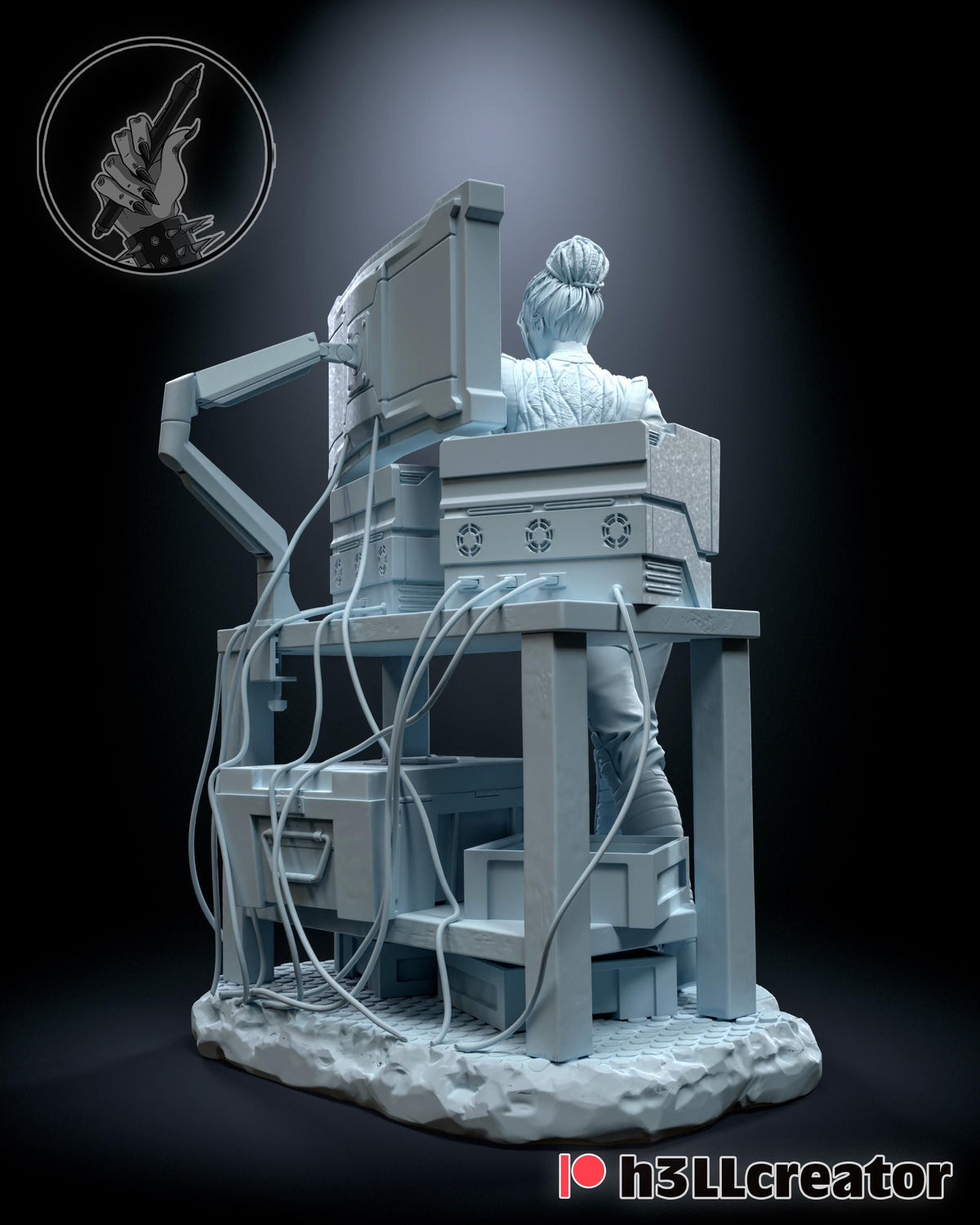 Panam Palmer Figure - Cyberpunk 2077 - paintable tabletop miniature product view