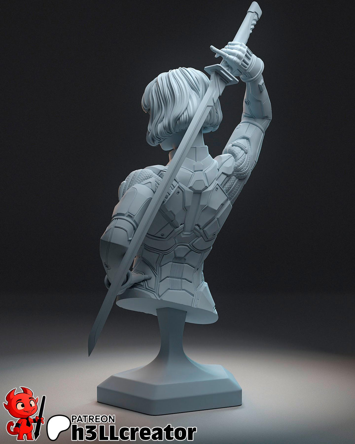 Mio Split Fiction Bust - 3D printed miniature detail view
