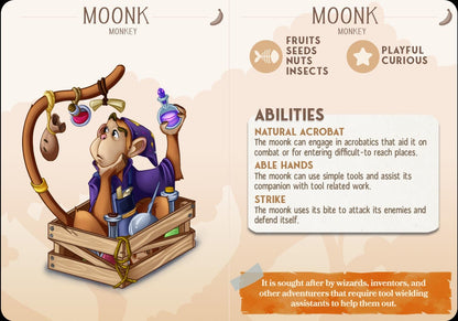 Monkey Animal Companion Miniature - resin tabletop miniature alternate angle