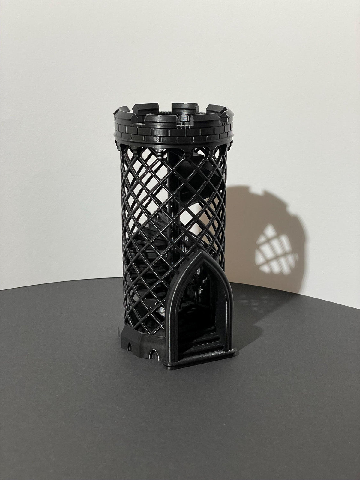 Gothic Castle Dice Tower - resin tabletop miniature front view