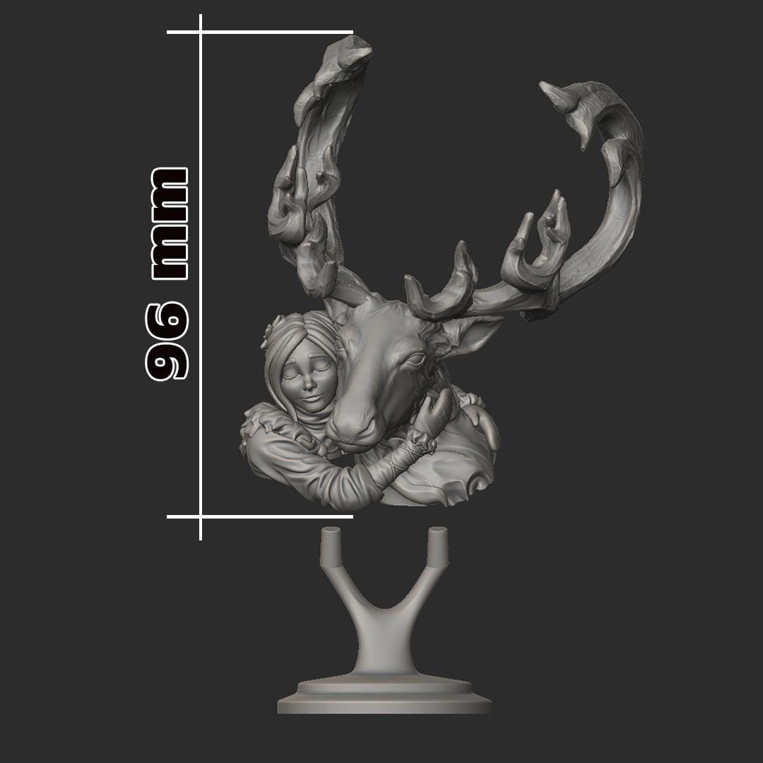 Avery and Rohan H3LLCreator Concept Bust - 3D printed miniature detail view