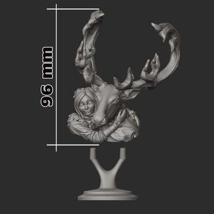 Avery and Rohan H3LLCreator Concept Bust - 3D printed miniature detail view