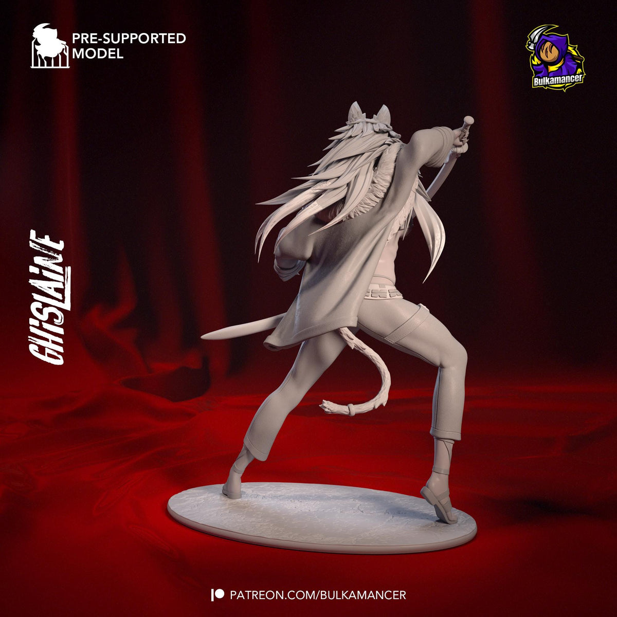Ghislaine Dedoldia Figure - Mushoku Tensei - paintable tabletop miniature product view