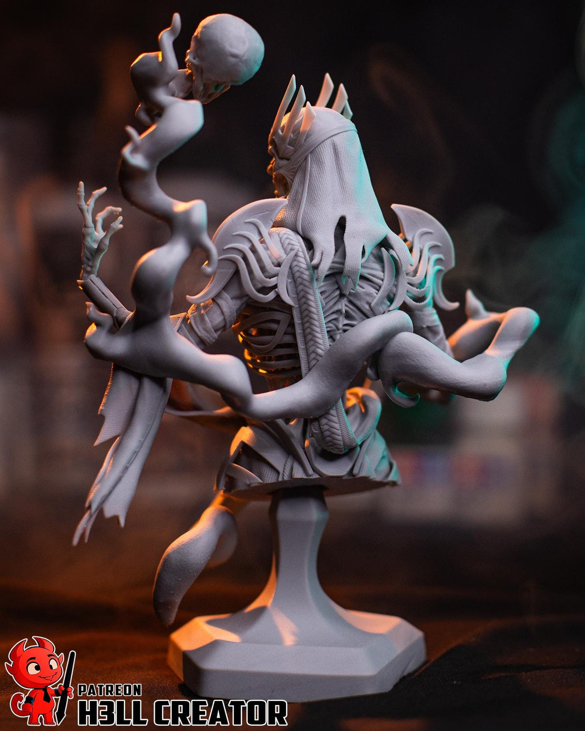 Vecna Bust - Baldur's Gate 3 - paintable tabletop miniature product view