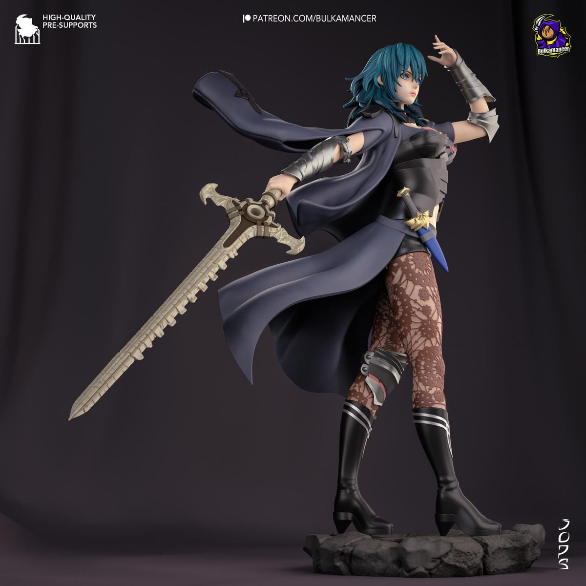 Byleth Figure - Fire Emblem - resin tabletop miniature alternate angle