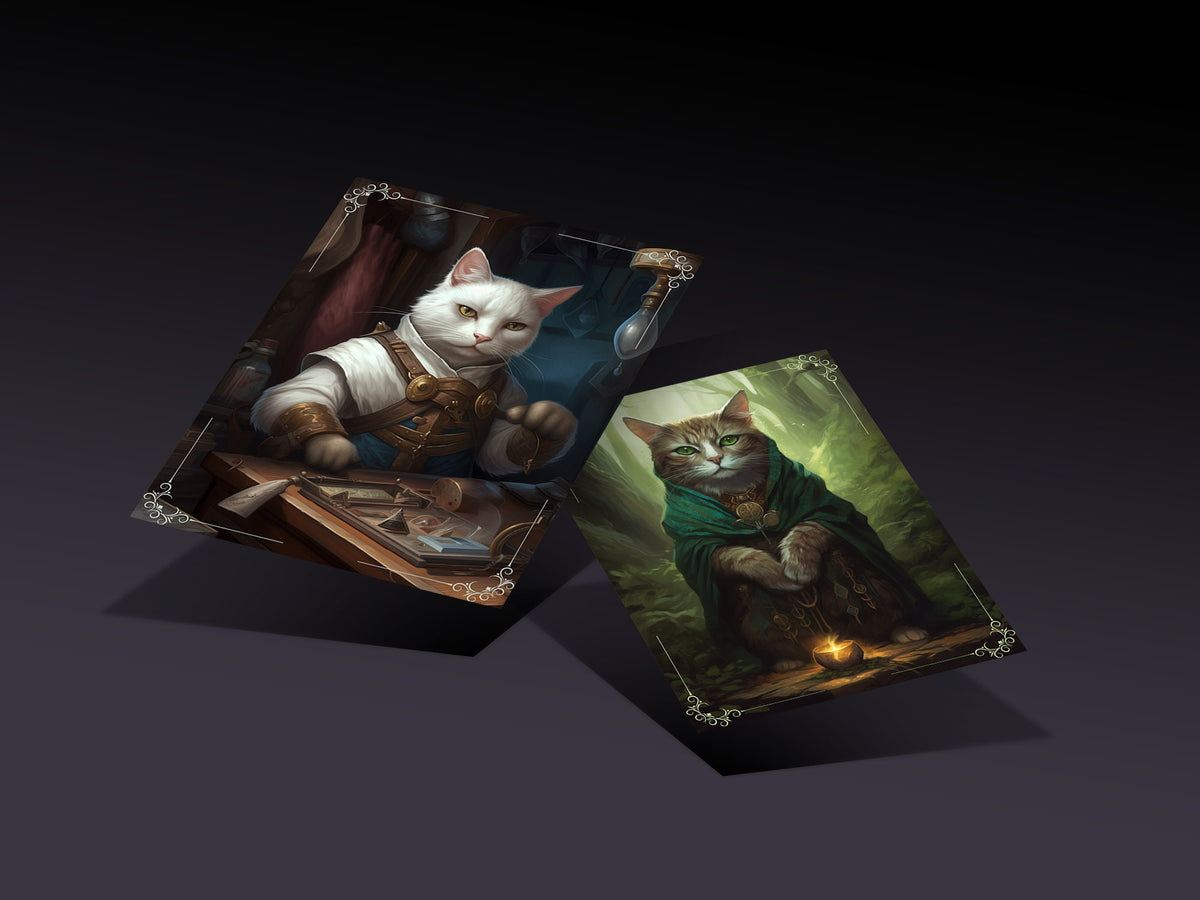 Cat Classes Cards - printable tabletop RPG resource preview