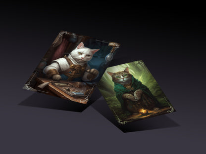 Cat Classes Cards - printable tabletop RPG resource preview