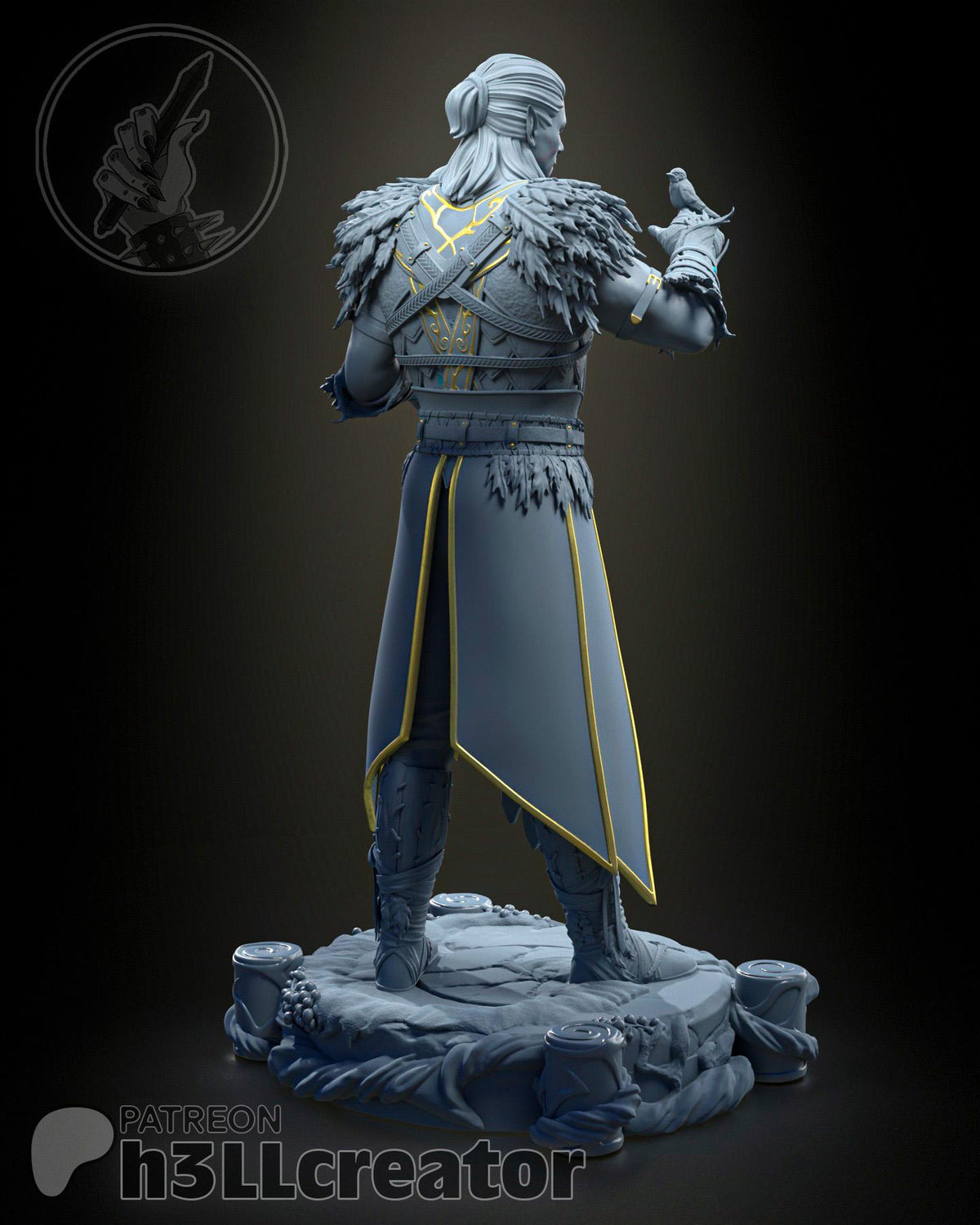 Halsin Figure - Baldur's Gate 3 - resin tabletop miniature alternate angle