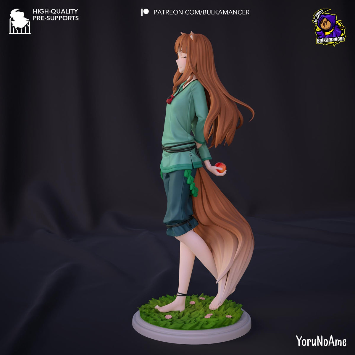 Holo Spice and Wolf Figure - resin tabletop miniature alternate angle