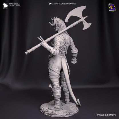 Karlach Figure - Baldur’s Gate 3 - paintable tabletop miniature product view