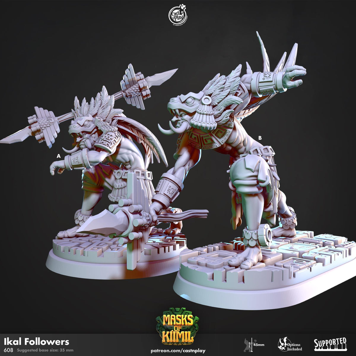 Troll Ranger Miniature - resin tabletop miniature front view