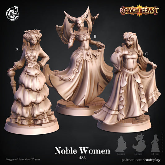 Noble Woman Miniature - resin tabletop miniature front view
