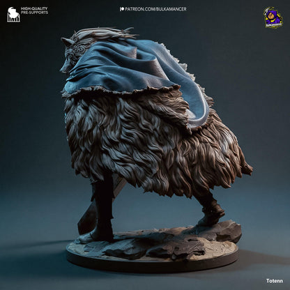 Blaidd the Half Wolf Figure - Elden Ring - 3D printed miniature detail view