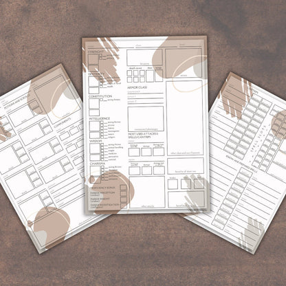 Character Sheet - printable tabletop RPG resource preview