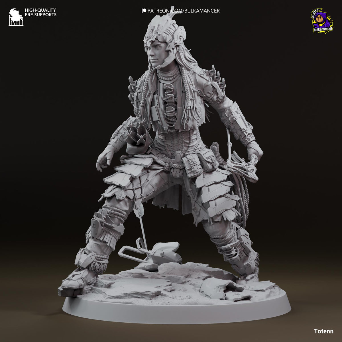 Aloy Horizon Forbidden West Figure - 3D printed miniature detail view