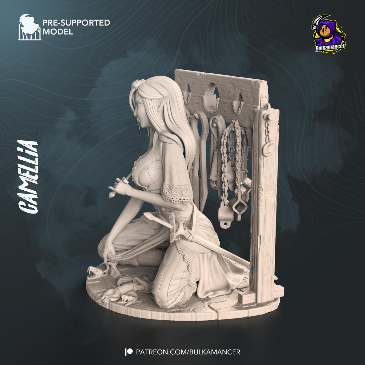 Camellia Figure - Wrath of the Righteous - paintable tabletop miniature product view