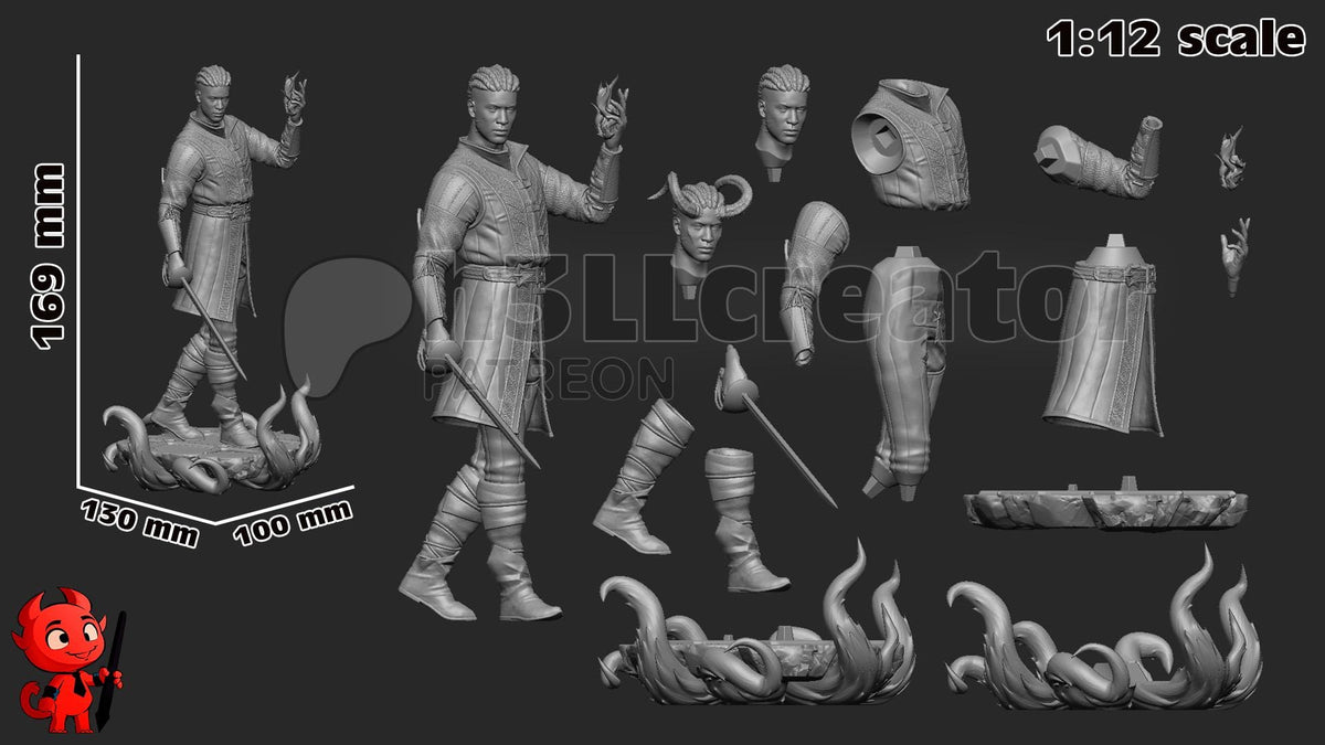 Wyll Figure - Baldur's Gate 3 - resin miniature view 8