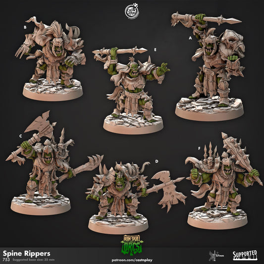 Orc Warrior Miniature - resin tabletop miniature front view