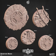 Dwarven Legacy Miniature Bases - resin tabletop miniature front view