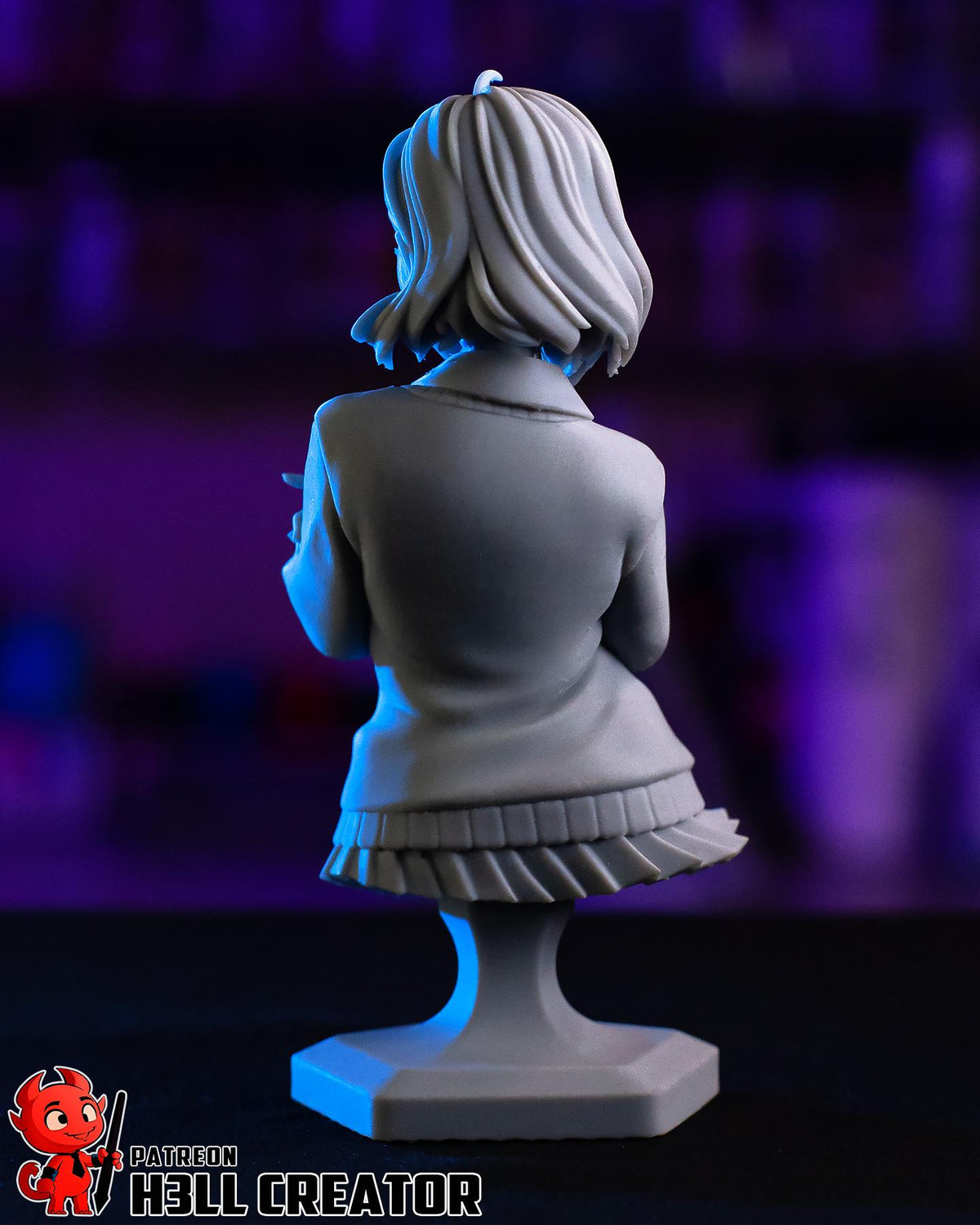 Momo Ayase DanDaDan Bust - 3D printed miniature detail view