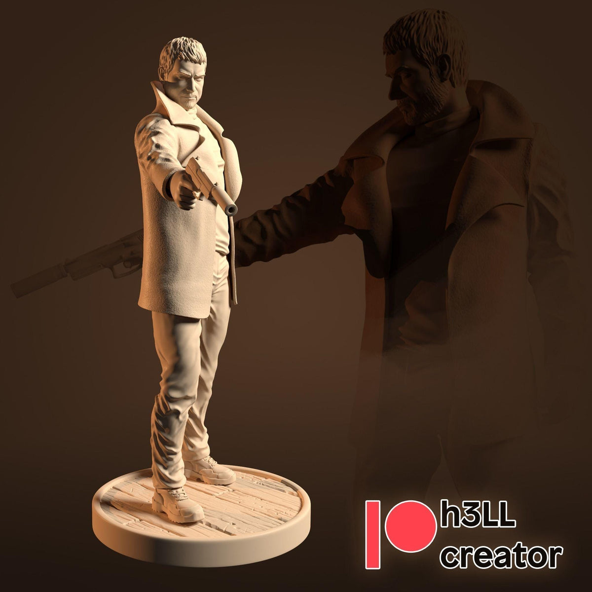 Chris Redfield 1 12 Resident Evil Gift Him Her Figure - resin tabletop miniature alternate angle