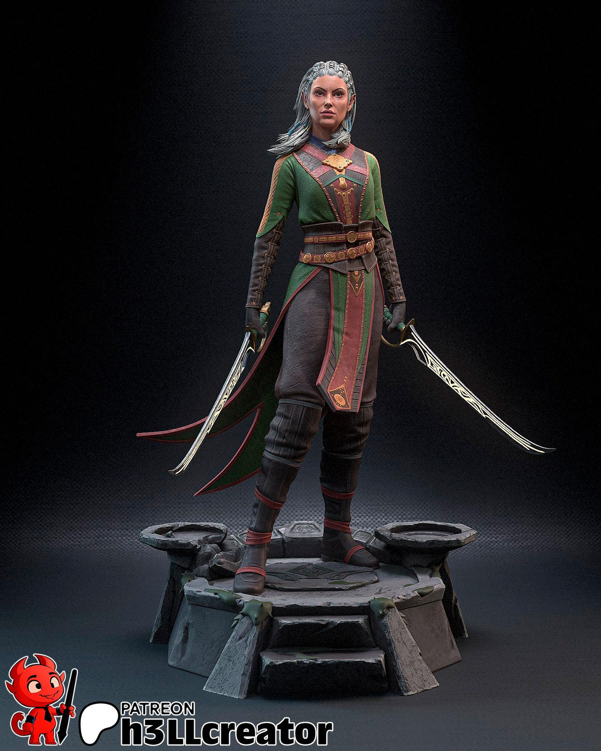 Jaheira Figure - Baldur's Gate 3 - resin miniature view 5