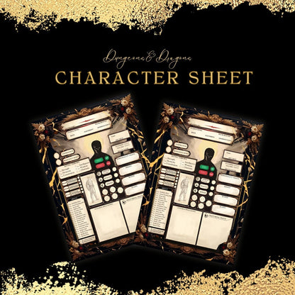 Character Sheet - digital download preview
