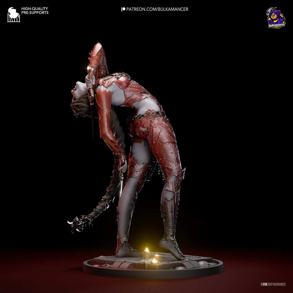 Orin Figure - Baldur's Gate 3 - 3D printed miniature detail view