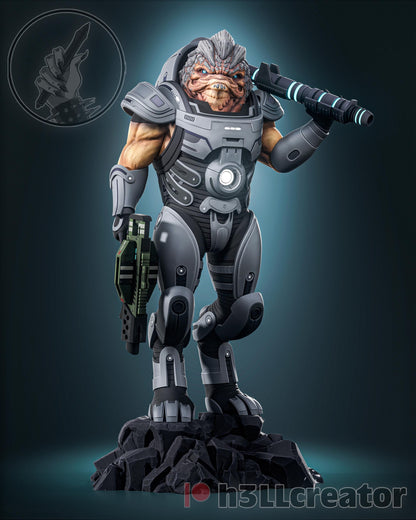 Grunt Figure - Mass Effect - resin tabletop miniature front view