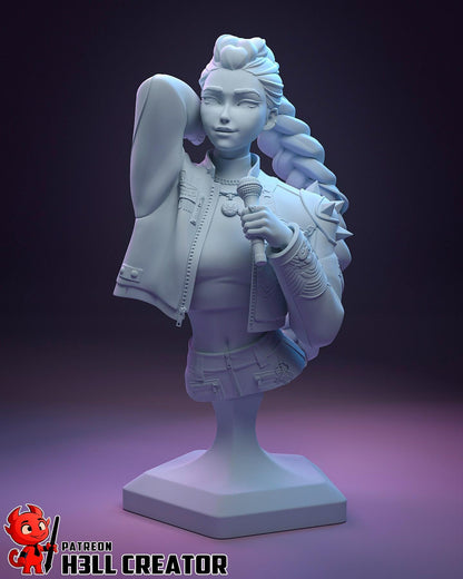 Rumi KPop Demon Hunters Bust - paintable tabletop miniature product view