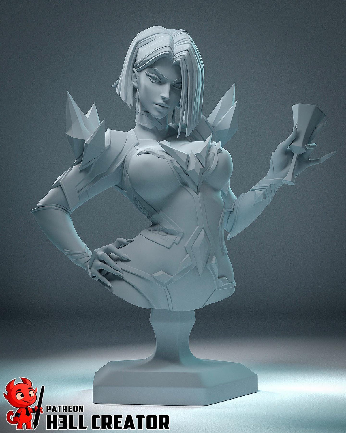 Emma Frost Bust - Marvel Rivals - resin tabletop miniature front view