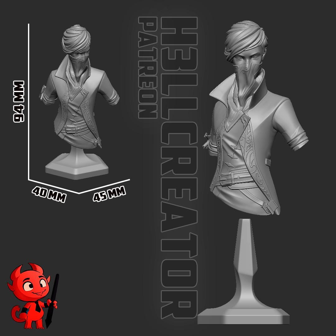 Emily Dishonored 2 Bust - resin miniature view 7