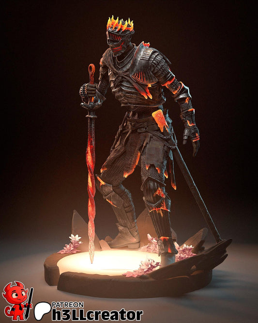 Soul of Cinders Figure - Dark Souls 3 - resin tabletop miniature alternate angle