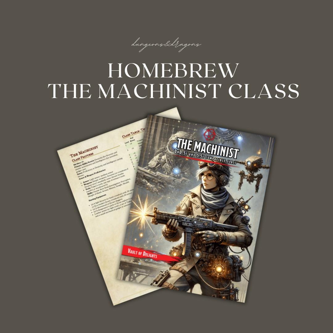 Homebrew The Machinist Class Guide - digital download preview