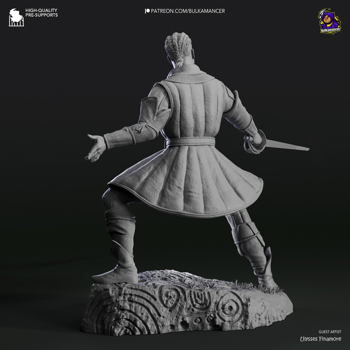Wyll Figure - Baldur's Gate 3 - resin miniature view 6