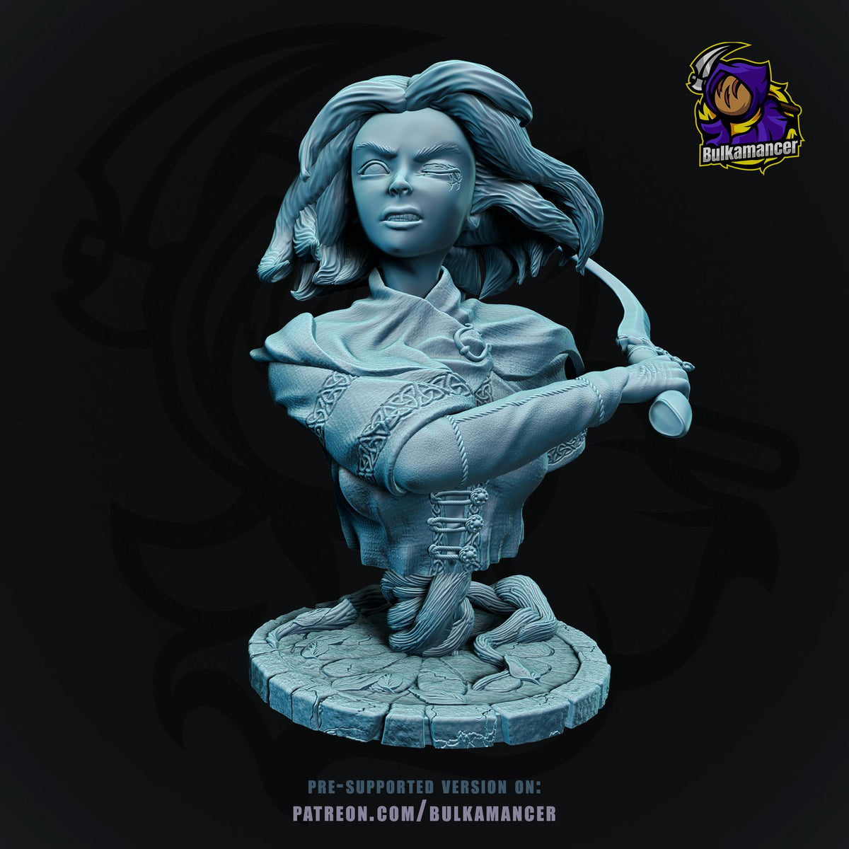 Melina Bust - Elden Ring - resin tabletop miniature front view